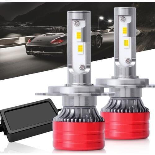 2PCS Super Bright CSP Chip H7 H11 H4 9005 HB3 9006 HB4 Car LED Mini Headlight Bulbs 120W 30000LM 6500K Fog Lamp Car Light