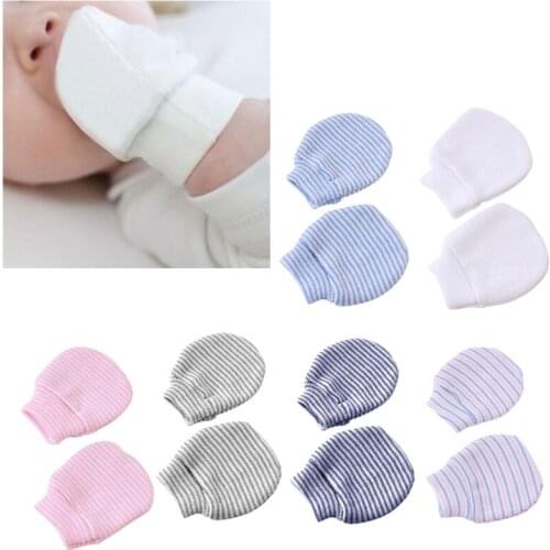 3 Pair/set Simple Cute Baby Knitting Mitten Newborn Anti-eat Hand Anti-Grab Face Protect Glove Baby Mitten
