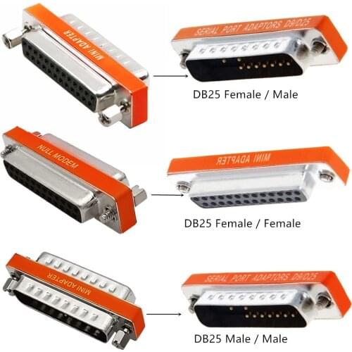 DB25 to DB25 Adapter DB-25 to DB-25 ;Serial Gender (25/25 M/M M/F F/F) NULL (Cross Array)