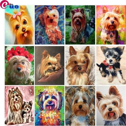 Diamond Painting Yorkshire Terrier Picture Of Rhinestones 5d Diy Diamond Embroidery Full Square Cross Stitch Home Decor Wall Art