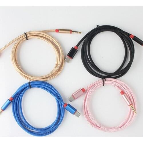 USB Type C Audio Cable Type-C Male To 3.5mm Male Car AUX Audio Conversion Cable Adapter for Huawei Honor P20 Xiaomi