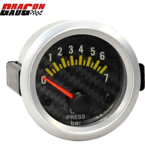 Dragon 2" 52mm Auto Oil Pressure Gauge 0-7 KG Car Racing Speedboat Instrument Pointer Meter Free Shipping