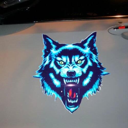 Automotive vinyl stickers auto parts super sales,reflective wolf head, car window decoration for SKODA car All models are