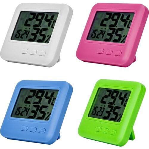 Digital Thermometer Hygrometer LCD Electronic Humidity Meter Alarm Clock Wireless Indoor Outdoor Temperature Hygrometer