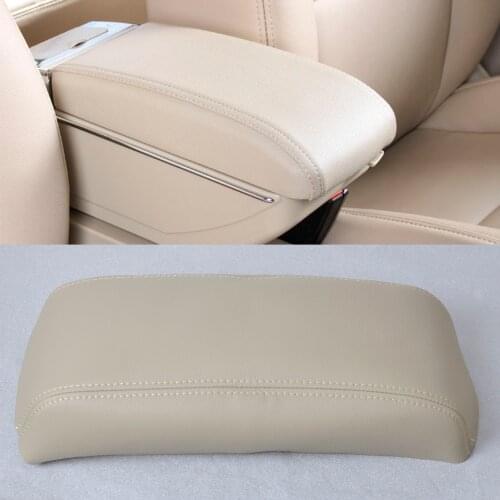 CITALL New DIY Beige Leather Front Console Lid Armrest Cover Waterproof Perfection for Honda Accord 1998 1999 2000 2001 2002