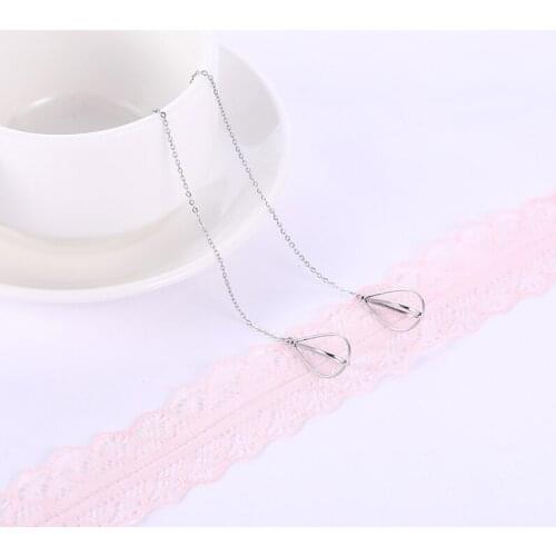 COOLTIME Stainless Steel Chain Piercing Earring Line Thread Threader Dangle Earrings Tassel Chain Earrings Long Drop Earrings