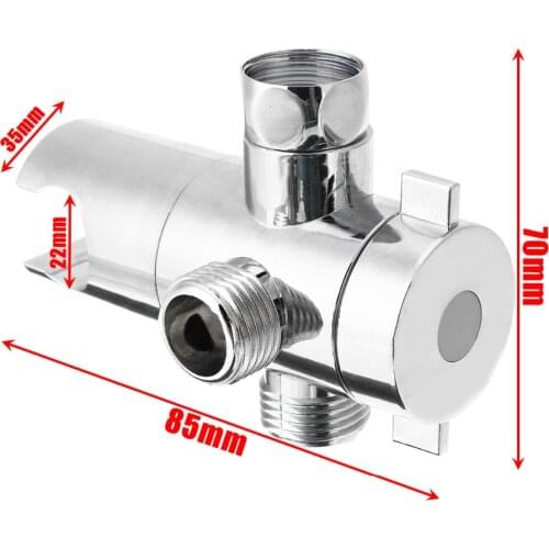3 Way Shower Head Holder Fix Bracket Bathroom Shower Head Diverter Sprayer Arm Mount 3 Way Valve For Toilet Bidet Shower