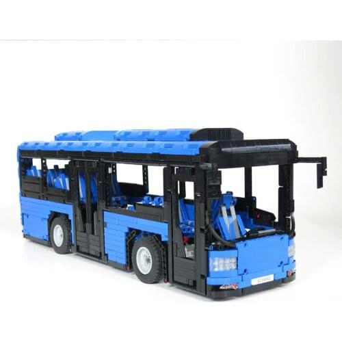 MOC-5161ipinmoc Creator Brt Double Deck Bus Building Blocks Red Bus City School Car Bricks Enlightenment Toys for Kids