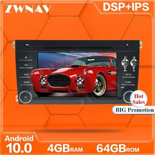 IPS Android 10.0 4+64 screen Car DVD Player GPS Navi For Porsche Cayenne 2003-2010 Auto Radio Stereo Multimedia Player Head Unit