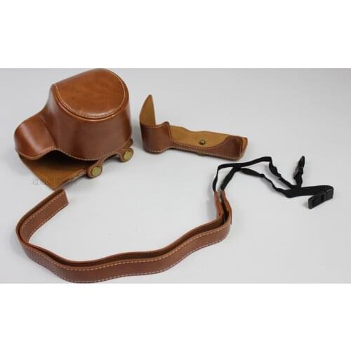 PU Leather Camera Case Cover For Sony A7C Alpha 7C ILCE-7C Camera Protective Cases Bag Shoulder Strap