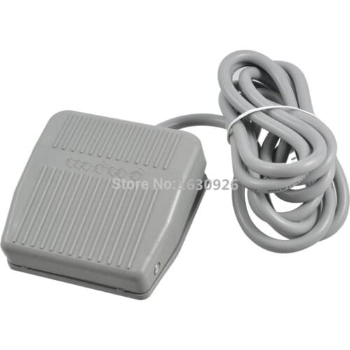 FREE SHIPPING 2M Cable AC 250V 10A SPDT NC NO Plastic Momentary Power Foot Pedal Switch w