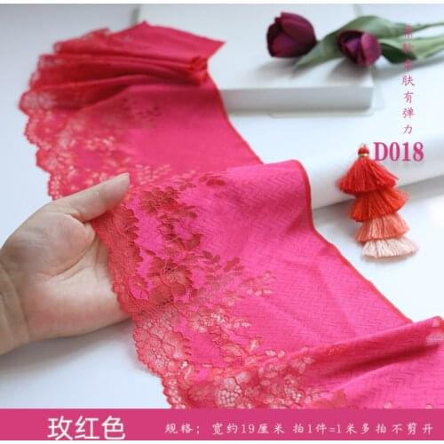 High Quality 2 Meters French Lace Trim DIY Garment Accessories Swiss Wedding Apricot Lace Fabric 16cm Width