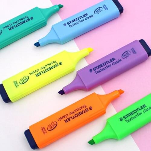 German Color Fluorescent Candy Color Highlighter Marker Pen Hand Account Watercolor Pen Student Stationery Base for Markers