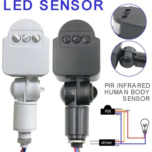 MAYITR 1pc High Quality LED Motion Sensor Detector Wall Light Switch Portable PIR Motion Sensors Switches