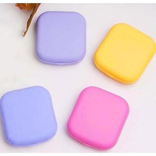 Cute Pocket Mini Lens Case Travel Kit Easy Carry Mirror Container Holder