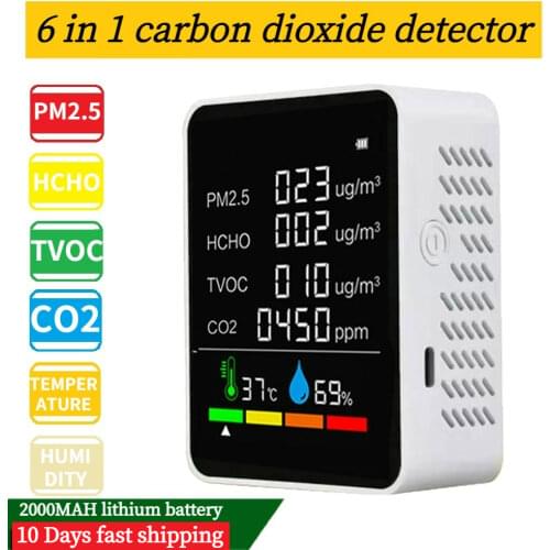 Co2 NEW Meter Co2 Sensor Detector Air Quality Monitor Air Analyzer with Temperature Humidity Display 5000PPM Measuring Range