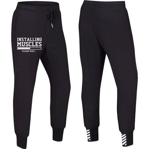 Men Women 2020 Pants printed INSTALLING MUSCLES Trousers fashion Running Swearing Pants brand Sweatpants clothing