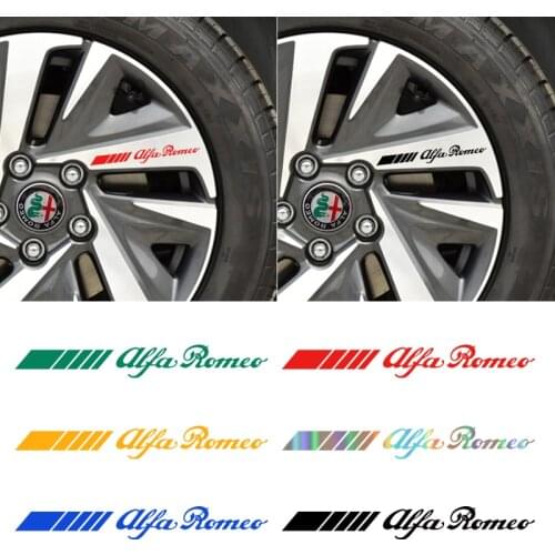 4pcs Auto reflective decorative Decals Stickers for Alfa romeo 159 147 mito Giulia Stelvio giulietta Car styling Accessories