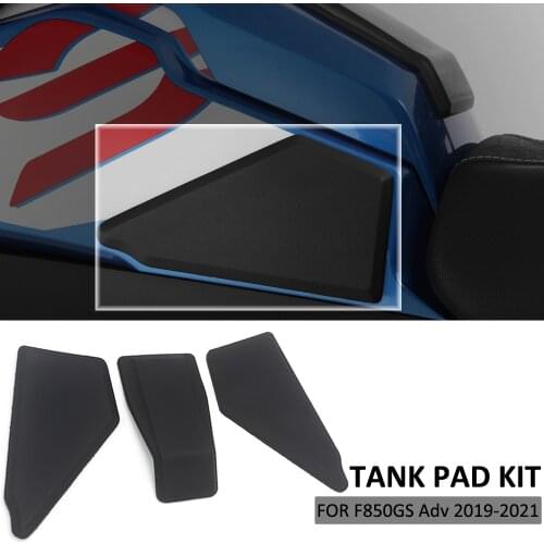 NEW Motorcycle Accessories Tank Pad Kit 3 pieces Black FOR BMW F 850 GS ADV 2019 2020 2021 Fuel Tank Stickers