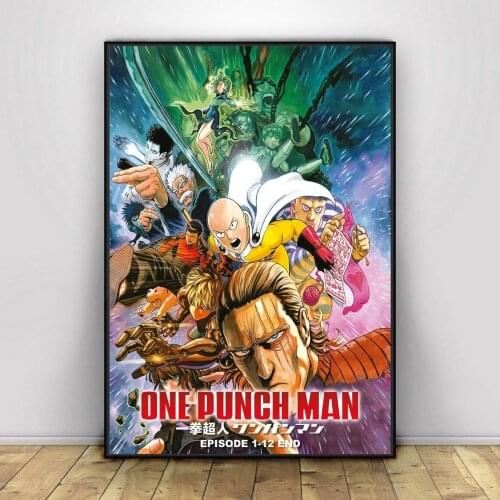 One Punch Man Complete TV Series Poster Anime Comics Picture Poster Canvas Print Poster Wall Decoration Gift Artwork