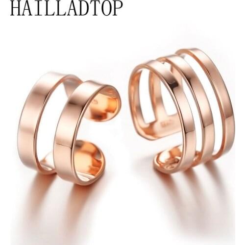 Sizeable Double Line Open Finger Ring Boho Geometric Parallel Two Three Lines Ring Knuckle Circle Round Cuff Finger Rings Multi