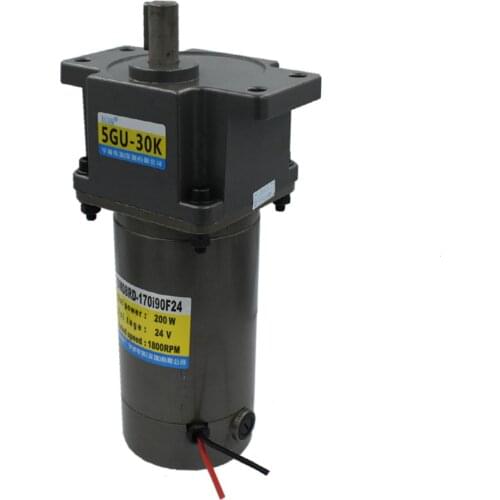 Ear type, 200W 12V 24V DC permanent magnet gear motor, 5GU 3K-300K,600rpm-6rpm, adjustable speed, high torque