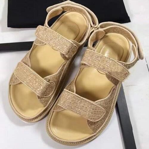 Hook & Loop Woman Sandals Summer Solid Shoes Women Flats Rome Sandals Platform Ladies Shoes Fashion Concise Sandals 2021 Hot