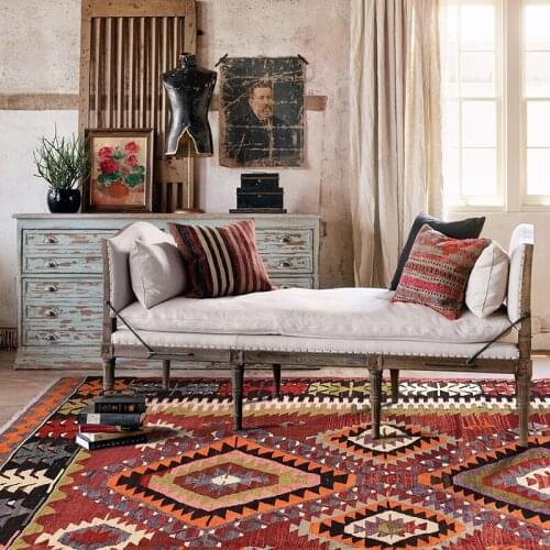 Northern Europe Household Land Pad Turkey Style Manual Weave Kilrim Kilim Carpet Doormat Land Pad Tapestry