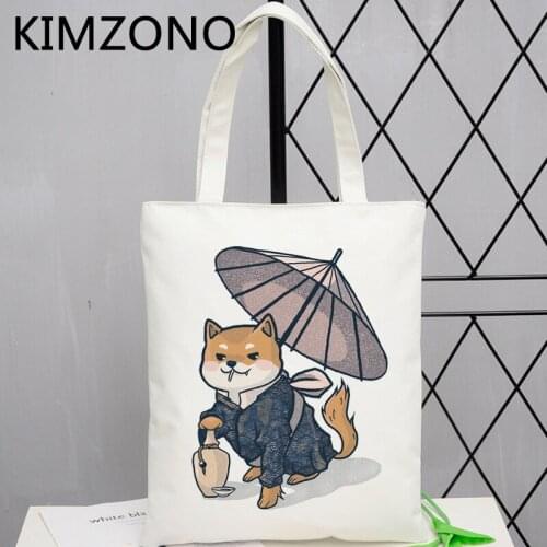 Shiba Inu shopping bag bolso recycle bag shopper cotton tote bag tote sac cabas sac toile