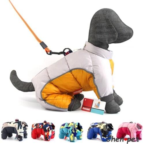 Super Warm soft Winter Pets puppy Dog Clothes Jacket Thicker Cotton Coat Waterproof dog costumes for small dogs French Bulldog