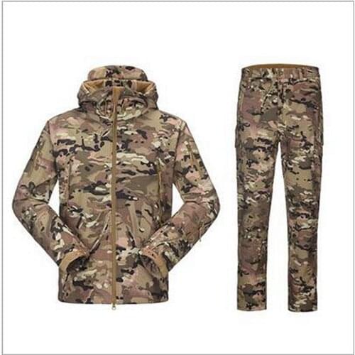 Shark Skin Tactical Jacket Men Military Camouflage Jackets Hunting Suit Uniform Soft Shell Waterproof Army Clothes Coats & Pants