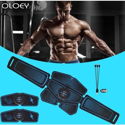 Gym Abdominal Muscle Stimulator Trainer Abs EMS Fitness Equipment Training Gear Muscles Electrostimulator Toner Exercise At Home