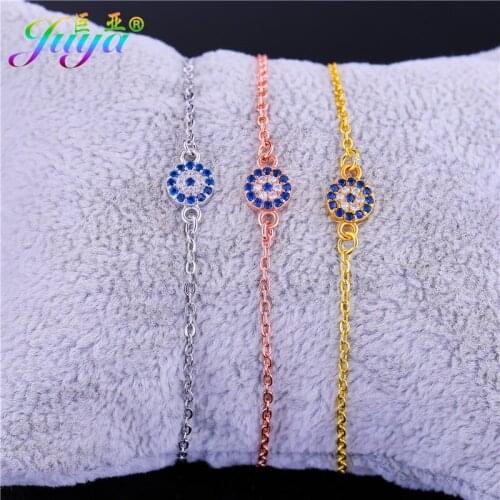 New Years Gift Jewelry Turkish Evil Eye Greek Eye Charm & Cross Charms With Gold Chains Bracelets Women Mens Fashion Bracelets