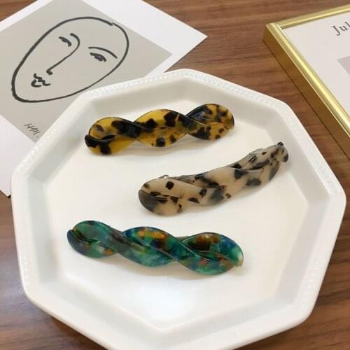 Women Acetate Tortoiseshell Hair Clip 2021 Girl Fashion Party Hairpins