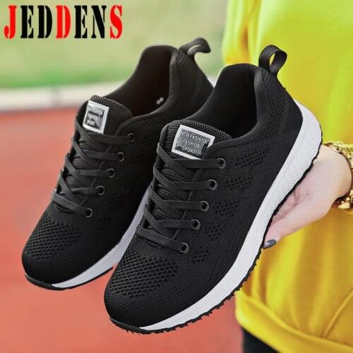 Womens Sports Shoes Female Autumn Black Sneakers Big Size Ladies Running Shoes Air Flat Sports Shoes for Women Low Top Shoe Q9