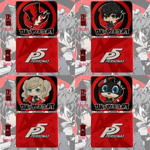 1pcs Anime Cartoon Persona 5 Anne Takamaki Makoto Niijima Printed Wallet Short Purse Coin Bag Cosplay Prop Women Men Gift
