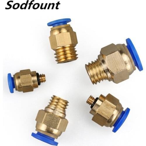 1pcs Pneumatic quick-insertion trachea quick coupling metric thread straight through PC4/6-M5PC8-M6/M8/M10M12