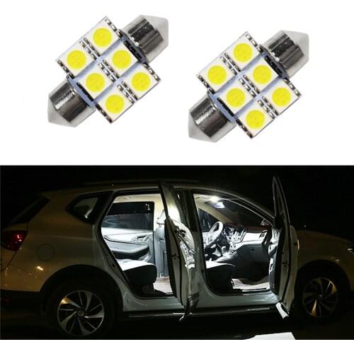 2Pcs White Canbus LED Interior Car Lights For KIA K3 Trunk Light Dome Lamp License Plate Bulb