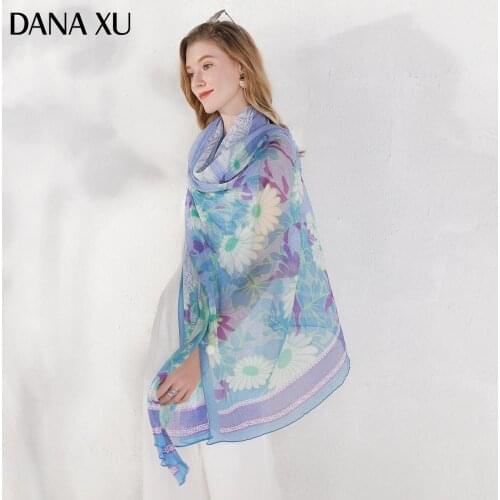 2020 Silk Long Scarf Luxury Brand Women New Design Beach Blanket Shawl Wear Swimwear Bandana Hijab Face Shield Foulard