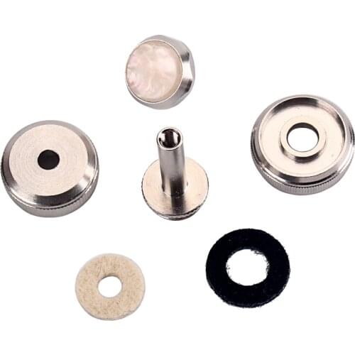 6 Pieces Trumpet Repairing Parts Screw rod Cap Cover for Trumpet Accessory