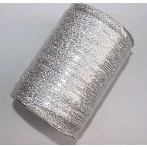 880 Yards/lot 1/8'' Width 3mm Gold Silver Glitter Golden Ribbon Gift Wrap Ribbons For Crafts DIY Accessories