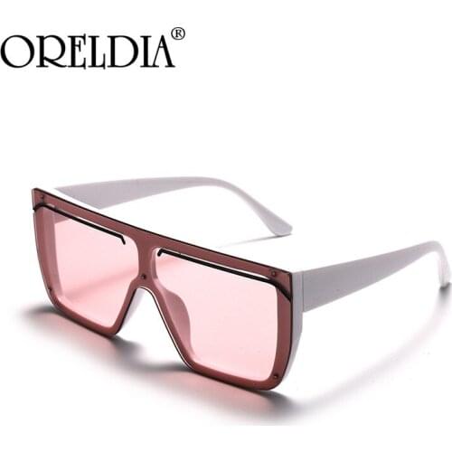Oversized Square Sunglasses Women Men Luxury Transparent Colorful Sunglasses Ladies Designer Men Vintage Flat Top Eyewear UV400