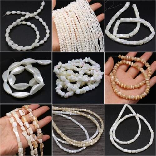 Natural shell beading beads Punch loose beads isolation bead for Jewelry Making DIY for bracelet necklace size 4x8 5x10mm