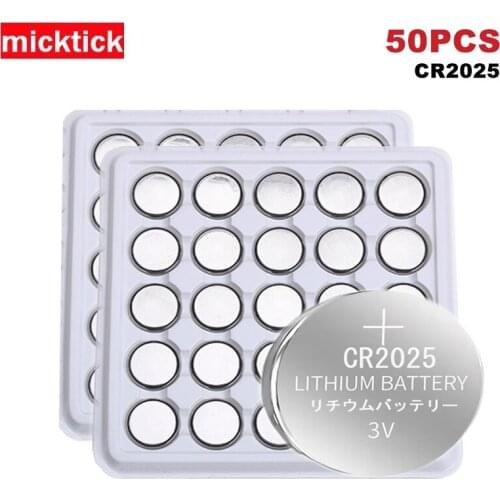 50pcs/Lot CR2025 3V Cell Coin Button Battery lithium Li-ion ECR2025 DL2025 BR2025 KL2025 L2025 Watches,clocks toys free shipping