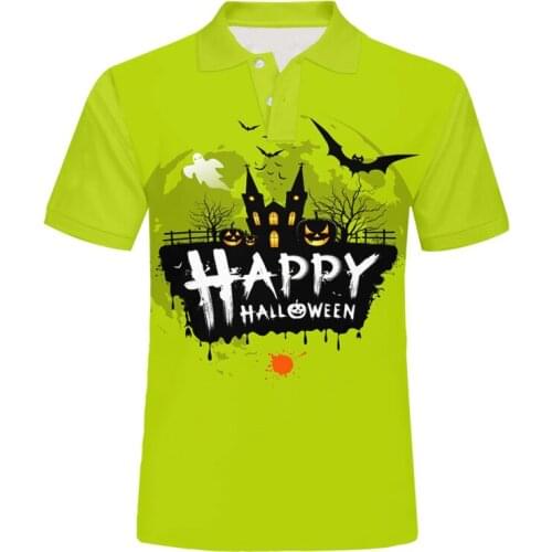 IFPD EU Size Horror Halloween 3D Printed Polo Tshirt Hip Hop The Nightmare Before Christmas Male And Female Plus Size Polo Shirt