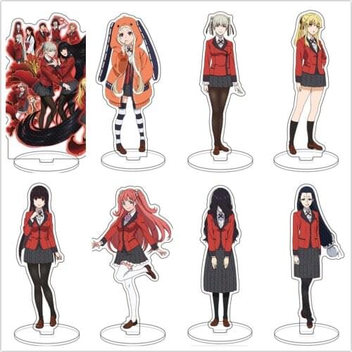Kakegurui Compulsive Gambler Jabami Yumeko Saotome Acrylic Stand Figure Desktop Decoration Collection Model Toy Cosplay Doll