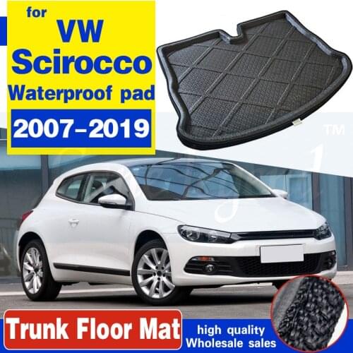 For Volkswagen VW Scirocco 2007-2019 3rd Boot Mat Rear Trunk Liner Cargo Floor Tray Carpet Mud Pad Guard Protector Accessories