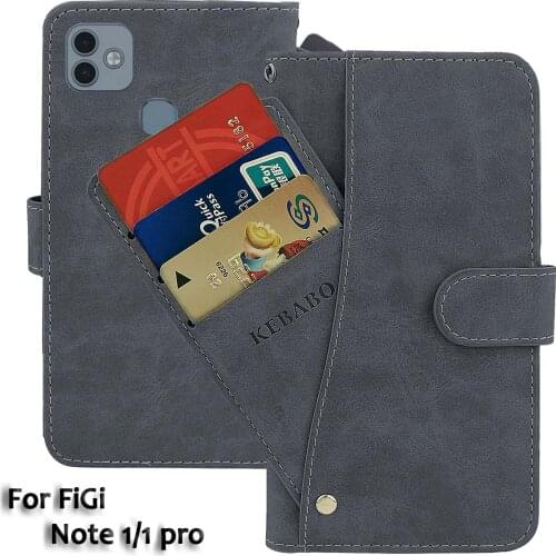 Leather Wallet FiGi Note 1 Case 6.6" Flip Fashion Luxury Front Card FiGi Note 1 Pro Cases Cover Business Magnetic Phone Bags