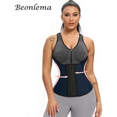 Latex Waist Cincher Body Waist Trainer body shaper Blue Steel Bones Female Modeling Strap Home Workout Fitness Slimming Belly