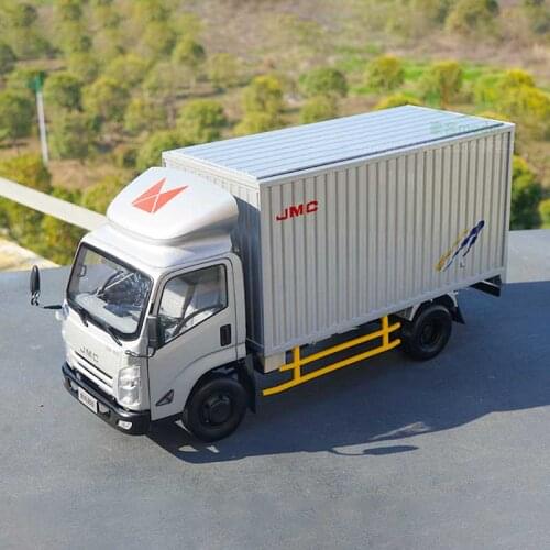 Diecast 1:18 Scale Doors can be opened JMC N800 VAN Cargo Truck Car Model Metal Gifts Adult Collection Display toy car